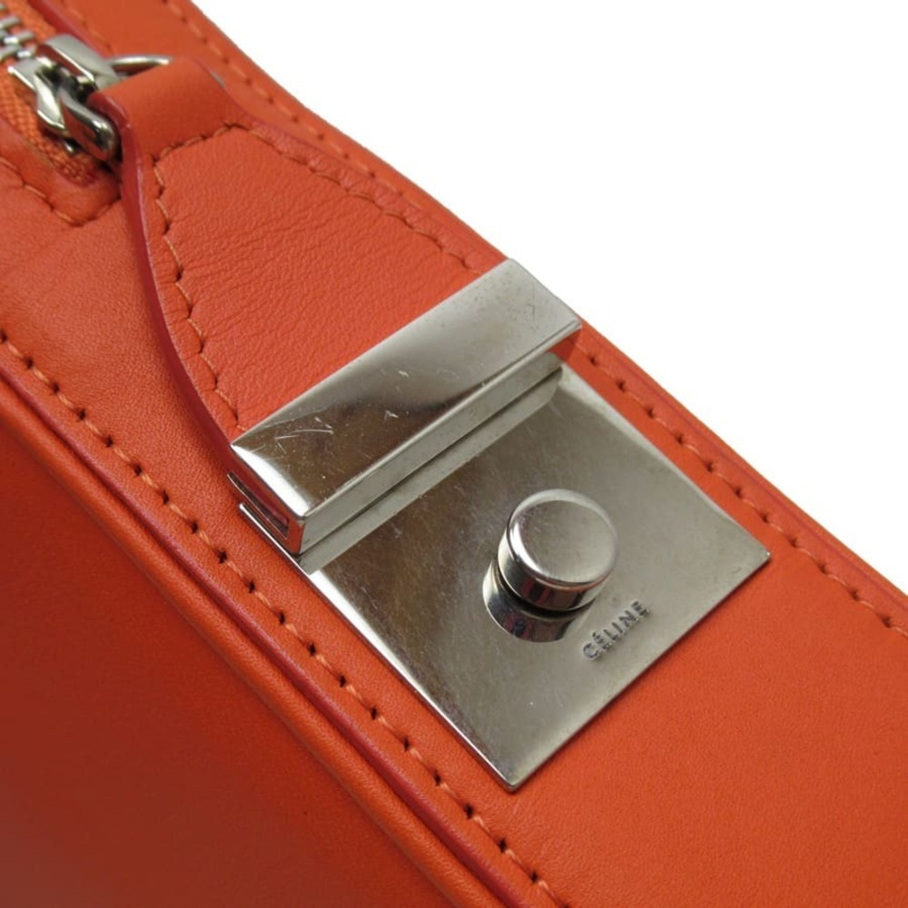 Celine Shoulder leather clutch orange bag - Picture 3 of 4